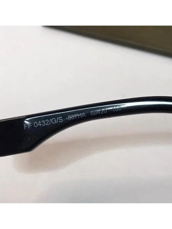 Original -New FENDIAccetate Cat Eye Sunglasses FF 0432/G/S Black Gold main image 8